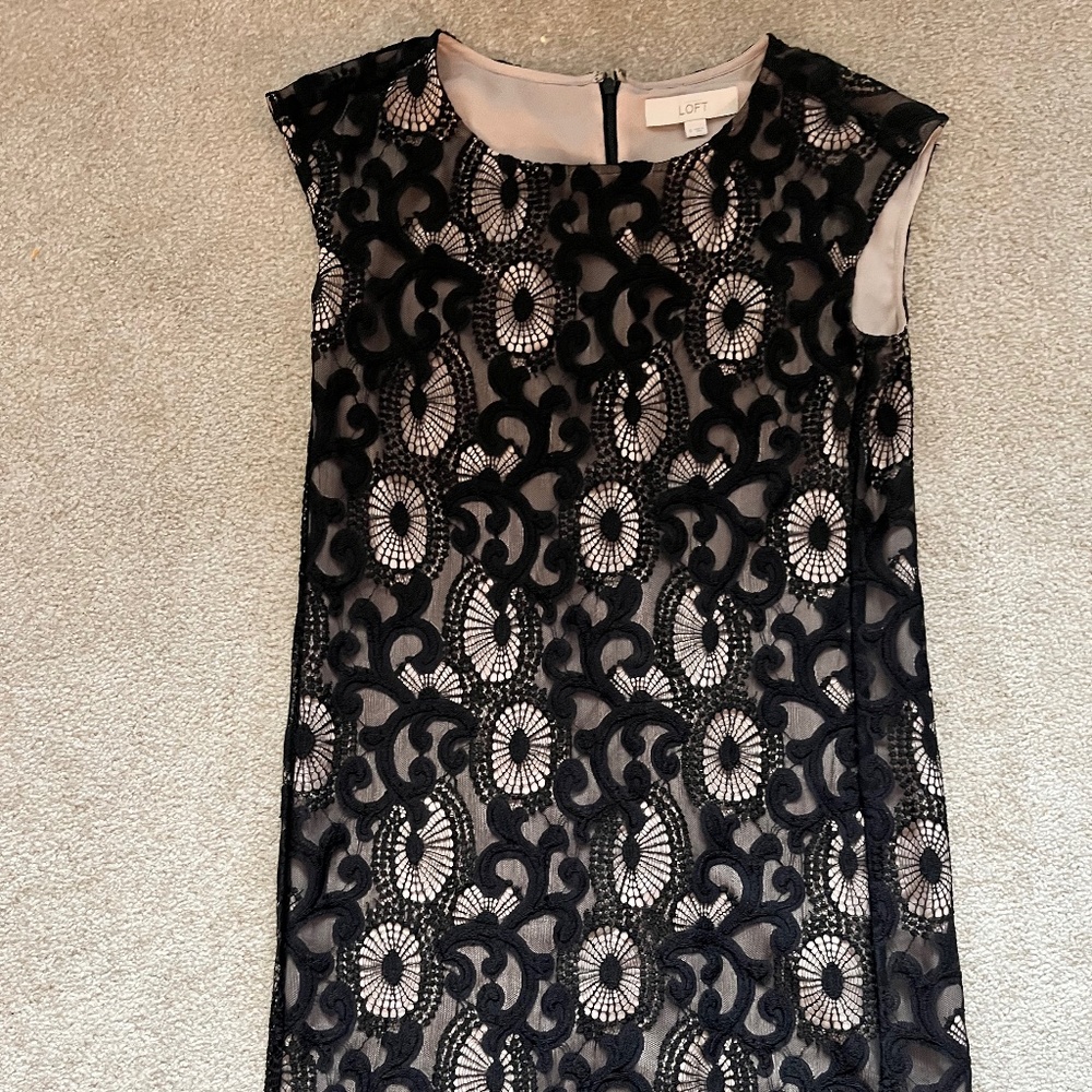 LOFT Black Lace Dress